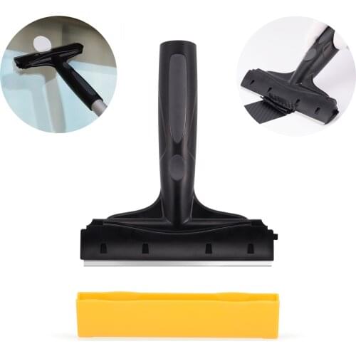 EHDIS 6inch Handled Scraper with Double-edged Stainless Blade Heavy duty Cleaning Window Squeegee Vinyl Car Wrap Sticker Tools