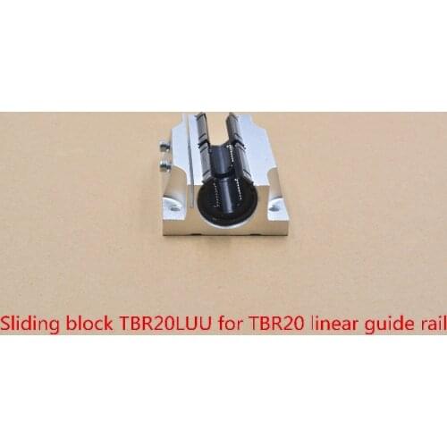 TBR20LUU aluminum block 20mm Linear motion ball bearing slide block match use TBR20 20mm linear guide rail 1pcs