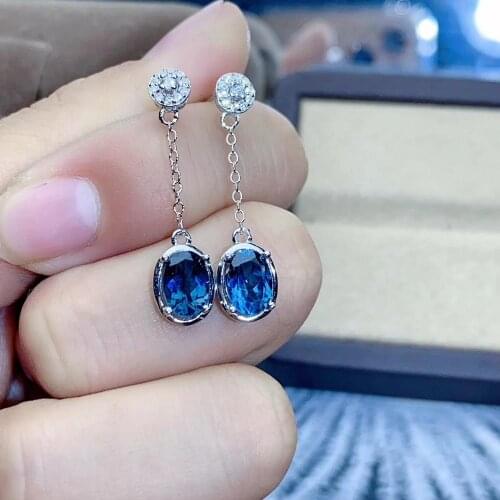 Topaz Ring Natural And Real Topaz Earring 925 sterling silver Fine jewelry Topaz Earring