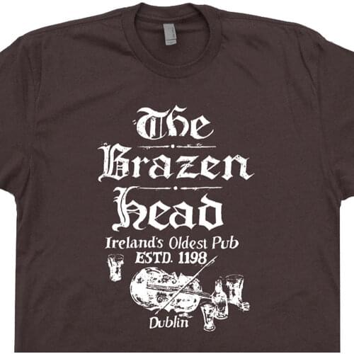 Tops Cool T Shirt Dublin Ireland Oldest Pub T Shirt Dive Bar Irish Craft Beer Vintage Beer Tee O-Neck Tshirt Homme