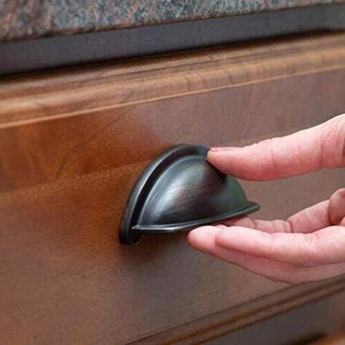 12pc Vintage Shell Shaped Metal Kitchen Cabinet Cupboard Drawer Pull Handles 24pc Screws Home Kitchen Hardware Accessories cheap