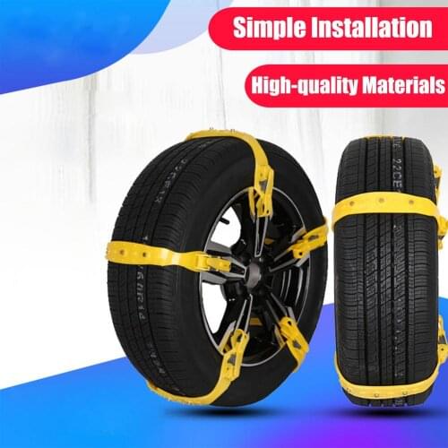1/10 Pcs Car Tire Snow Chain Emergency Chain Mud Snow Chain With Aluminum Alloy Steel Nails Suitable For Most Cars SUV And Truck