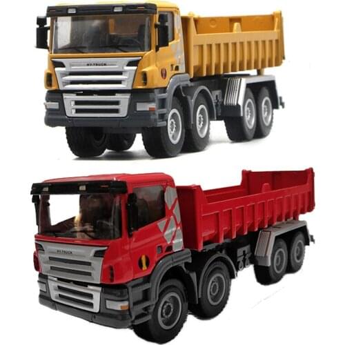 1:50 Scale 18CM Dump Truck Model Diecast Metal Car Model Vehicle Toys For Kids Childrens Toys Car Collection Display G50
