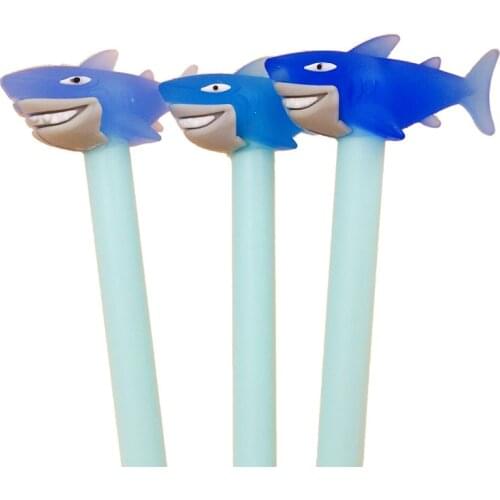 1pcs Deep Sea Shark Gel Pen Novelty Animal 0.5 Mm Black Blue Ink Canetas School Writing Stationery Office Supplies
