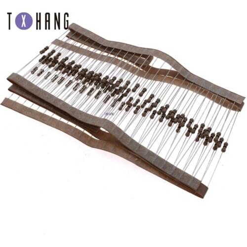 100PCS accuracy Carbon film Resistors RoSH R-MF (82 Ohm to 910K) 1/4W 0.25W 5