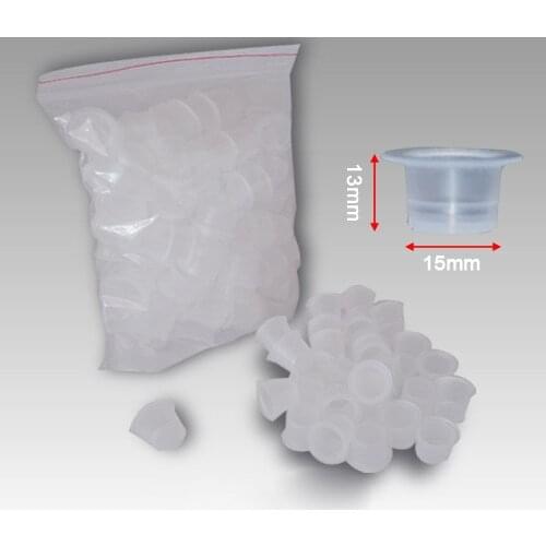 1000pcs 15mm Moyen Waist En Plastique Jetables De Tatouage Coupes Titulaire D'encre Pigment Fournitures Maquillage Permanent