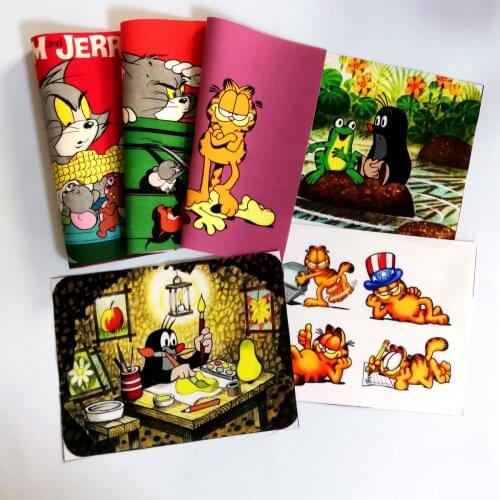 15*20cm Cotton Canvas Positioning Cloth Cartoon Cat Printing Fabric Sewing Material Quilting Patchwork Needlework DIY Bag