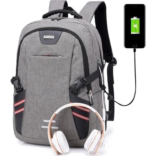 16 inch Laptop Backpack USB Charging Reflective strip Backpack Men Travel Backpack Waterproof School Bag Male Mochila
