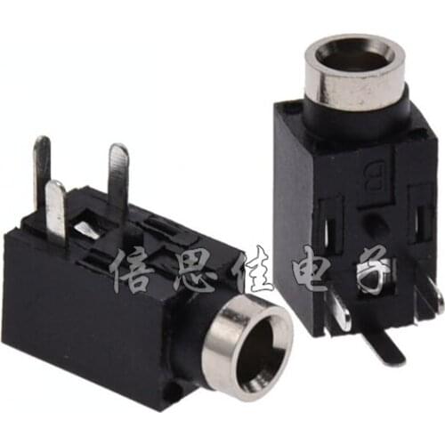 50pcs/2.5 Earphone socket 3 Pin 2.5MM Audio interface Female seat Earphone socket PJ-210