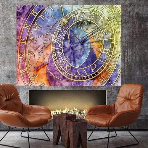 5D Diy Diamond Painting Color Clock diamond Mosaic Embroidery Cross Stitch Full Square Round Drill Wall Sticker Handmade TT5582