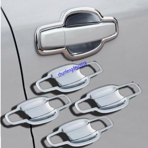 8PCS chrome Silver outside door handle bowl cover trim For Chevrolet TRAX 2017