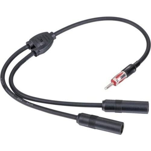 Car Antenna Cable Adapter Aluminum Plug In 1 For 2 Radio Antenna Extension Cable Meet More Connectivity Needs Antenna For Car