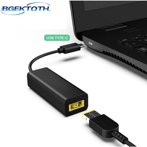 DC USB Type C Male Power Charger Converter Adapter Connector For Lenovo Dell Hp Asus Laptop Adapter 20V 3.25A Square Plug Female