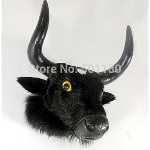 Free shipping best price removable art and craft perfect handmade bull head for wall decoration