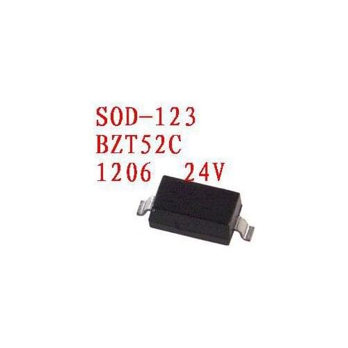 Free shipping Zener diode BZT52C24V SOD-123 100PCS