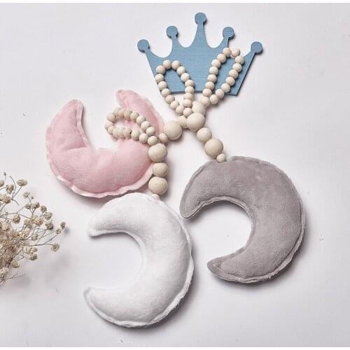 Baby Room Decoration Baby Accessories Room Baby Stuff For Newborns Baby Room Decor Moon Star Wooden Beads Photography Props