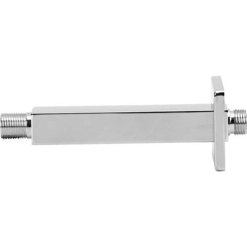 G1 / 2 Inch Shower Arm, with Thread and Flange Stainless Steel Universal Shower Wall-Mounted Right-Angle Shower Arm