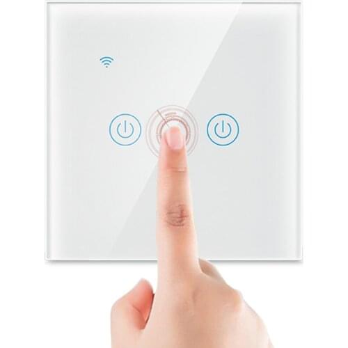 EU 1-3gang Smart WIFI touch switch Alexa voice control wifi wall switch Smart graffiti L+N switch