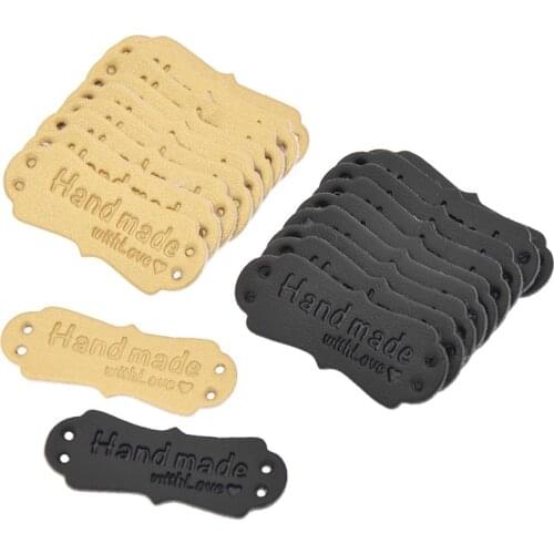 Personality Quilting Craft Leather Labels For Handmade Clothing Decor Jeans Bags Shoes Tags Accessories Supplies