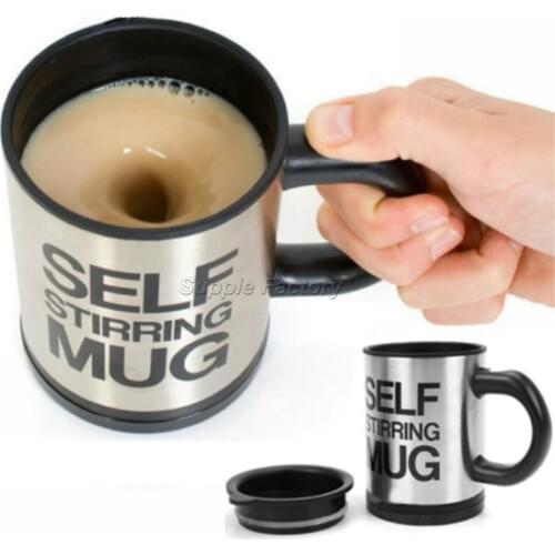 30PCS 400Ml Mug Automatic Electric Lazy Self Stirring Mug Automatic Coffee Milk Mixing Mug Tea Smart Stainless Steel Mix cup