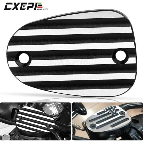 CNC Cylinder Cap Front Brake Reservoir Cover for Triumph Bonneville T100 T120 Bobber 1200 Motorcycle Cylinder Cover Fluid Cap