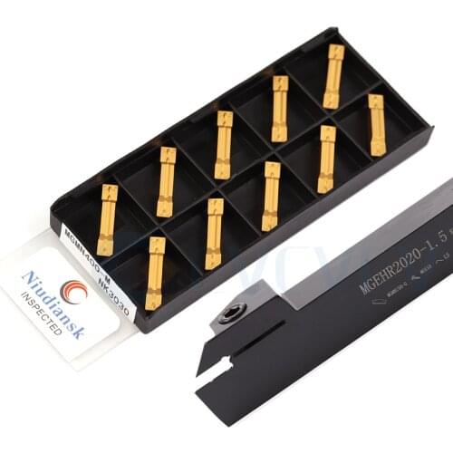 MGHER2020-1.5 2 3 MGHEL Turning Tools Outer Groove Cutting Toolholder Bar +10Pcs MGMN CNC Lathe Carbide Blade High Hardness Tool