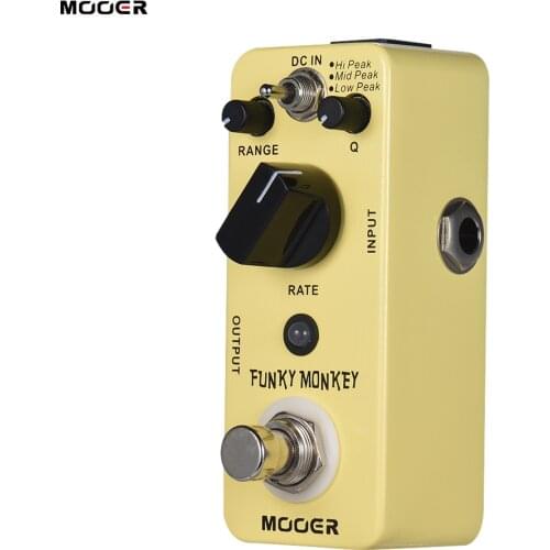MOOER FUNKY MONKEY Auto Wah Guitar Effect Pedal 3 Peak Modes True Bypass Full Metal Shell Guitar Pedal For Guitar Accessories