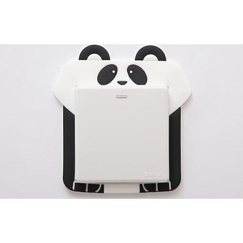 Cartoon Animal Luminous Switch Cover Wall DIY Room Decor 3D Silicone on-off Switch Sticker Luminous Switch Outlet Wall Stickers