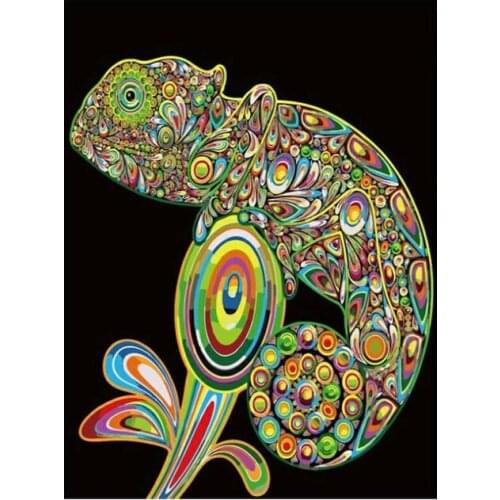 Animals mosaic embroidery reptile lizard diamond painting kit beads picture wall paper decor stones drawing christmas gift new