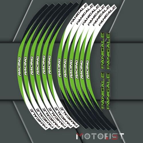 A set of 12pcs high quality motorcycle wheel decals waterproof Reflective stickers rim stripes For DUCATI PANIGALE