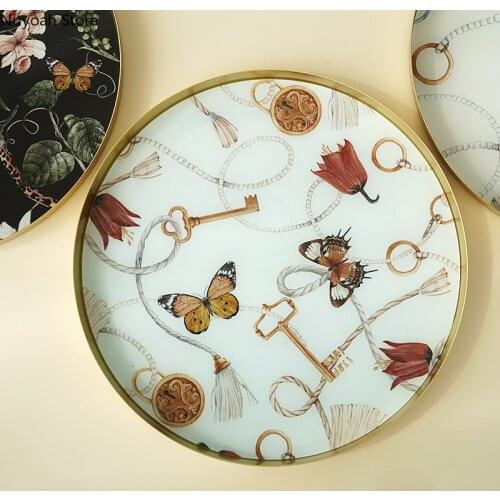 Desktop Storage Tray Cosmetics Jewelry Storage Tray Household Tea Tray Water Cup Storage Tray Bathroom Kit Storage Decoration