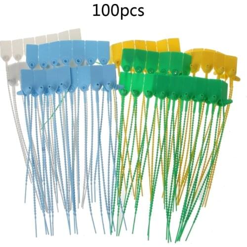 100PCS Disposable Cable Ties Pull-Tite Security Seals Self Lock Pull Tight Seals