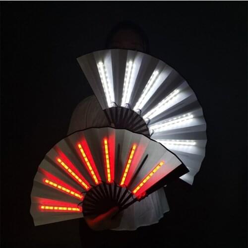 Party LED Fan Luminous Stage Performance Show Light Up Fan Children Birthday Party Gift Wedding Night Bar Club Fluorescent Props