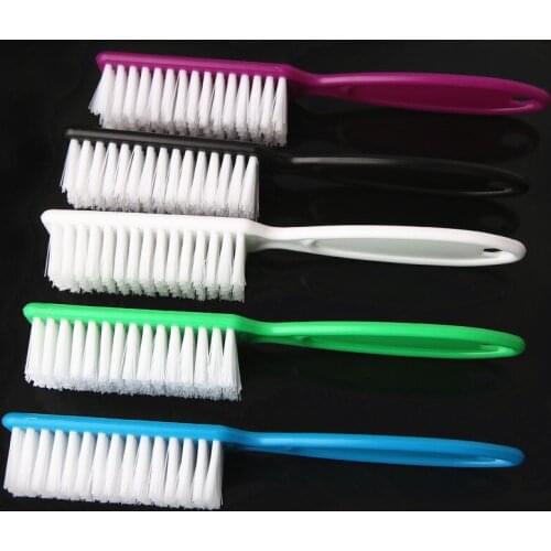 Comb Brush Barber Haircut Scissors Oil Head Shape Carving Soft Cleaning Brush Plastic Straight Hairdressing Neck Duster Remove
