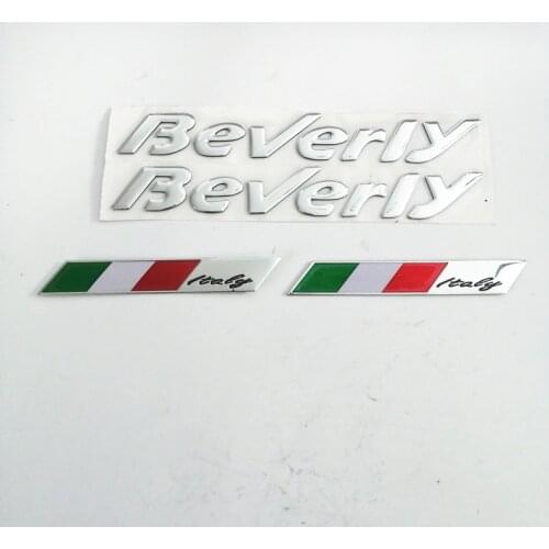 Silver Motorcycle Raise 3D Emblem Italian Badge Sticker Decal FOR PIAGGIO Beverly 500