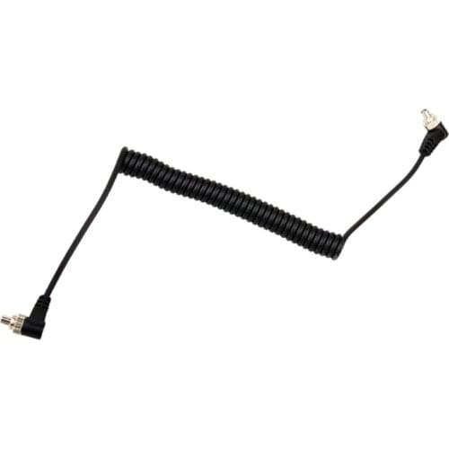 M-M PC Sync Cord Male To Male Flash Spring Cable With Screw Lock for canon