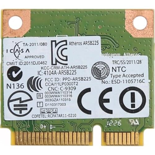 Bluetooth V4.0 Wireless Mini PCI-Express Card For Atheros AR5B225 DELL DW1703 R9JB