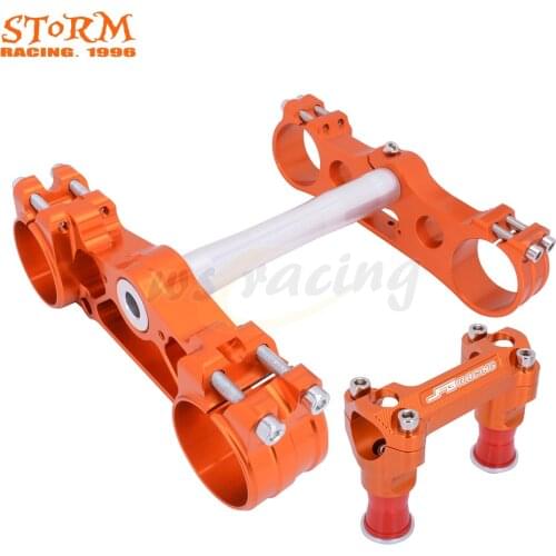 Triple Tree Clamps Steering Stem Handlebar and Bar Riser Mount Clamp For KTM SX SXF EXC EXCF XCW XCFW 125 250 350 450 530 03-12