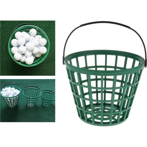 Solid Golf Ball Basket Sturdy Balls Bucket Outdoor Range Ball Carrier Holder