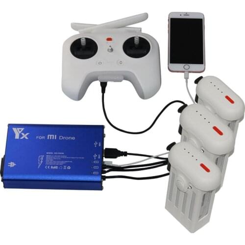 YX Xiao MI Drone 4K Charger RC Quadcopter USB 3 in 1 Battery and Transmitter Charger For Xiaomi Drone 4k camera Spare Parts