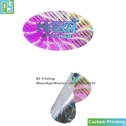 10000pcs 26x15mm Free Shipping Custom Printing Serial Number Hologram Stickers 3D Serial Foil Labels Oval Packaging Sealing Tags