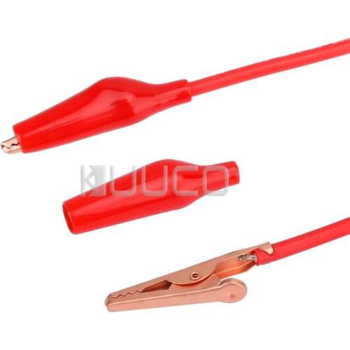 DROK 6pcs/10pcs/50pcs Double End Crocodile Clips 50cm 5A Test Leads Pure Copper Clamps Wire Connector for Circuit Testing