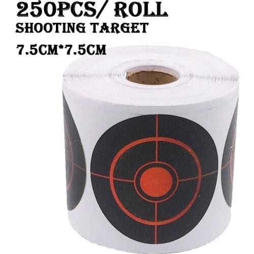 250pcs/Roll 3inch Shooting Target Adhesive Shoot Targets Splatter Reactive Stickers For Outdoor Hunting Shooting Training Aim