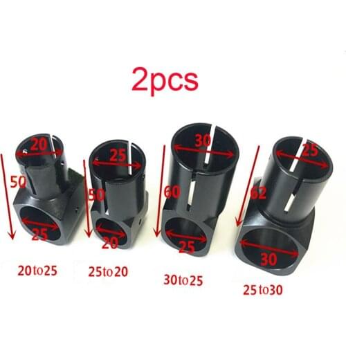 Adaptador de montaje en T para trípode de Metal de 2 uds., D20/25/30mm, Conector de tubo de carbono de tres vías, Clip de sujeci