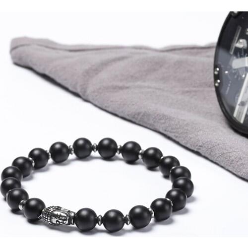 Men Natural stone Bead Tibetan Buddha Bracelet stainless steel chakra Diffuser Bracelets Jewelry gift 50pcs/lot+freeshipping