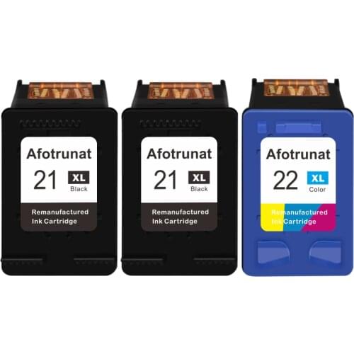 Afotrunat HP 21 22 XL Black Color Remanufactured Ink Cartridges For Compatible Printers Deskjet HP 3930 3940 F2180 F2280 F4100 F2200 2120 4315