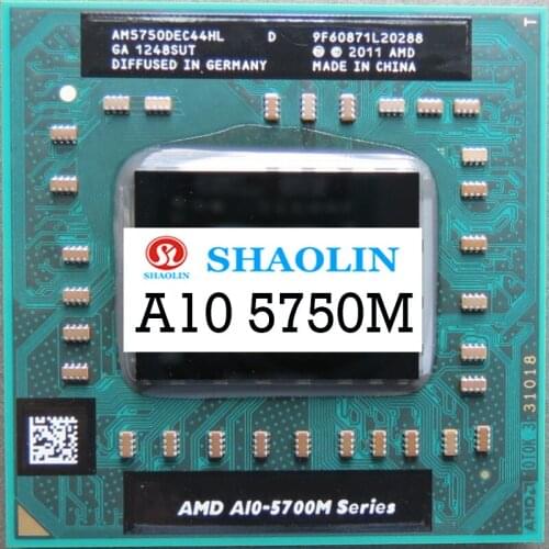 A10-Series A10-5750M A10 5750M 2.5 GHz Quad-Core Quad-Thread CPU Processor 35W AM5750DEC44HL Socket FS1 for AMD