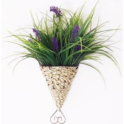 Flower Pot Wall planting Net Straw Macrame Plant Hanger Flower Pot Garden Holder Corridor stairs Basket Balcony Decor