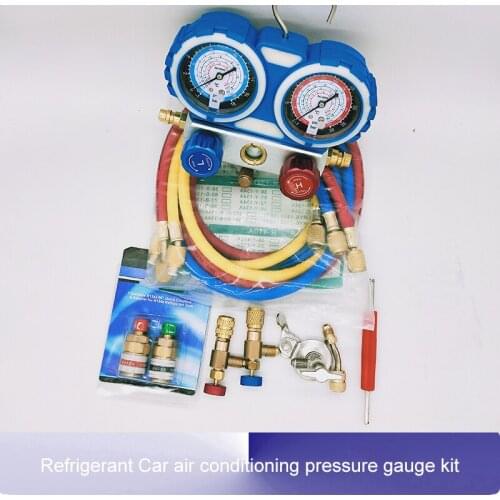 Refrigerant Air Conditioner fluoridize regulator kit double gauge