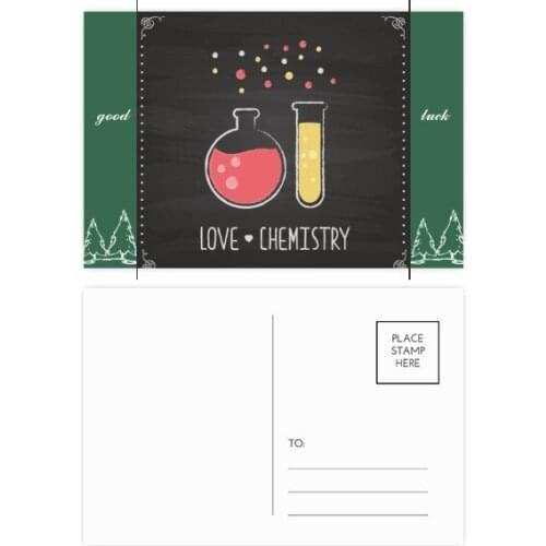 Round Bottom Flask Test Tube Chemistry Good Luck Postcard Set Card Mailing Side 20pcs